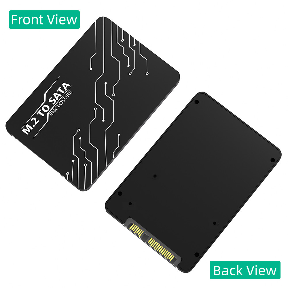 SSD корпус M.2 SATA SSD B Ключ к SATA3.0 2,5 дюймовый адаптер конвертер 7 мм алюминиевый корпус Черный ящик для 2230 2242 2260 2280 M2 SSD