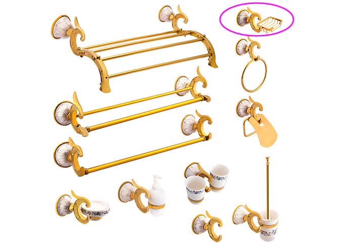 Brass and Zinc Alloy  Bathroom Accessories Soap Dish Classic Design Wall mounted