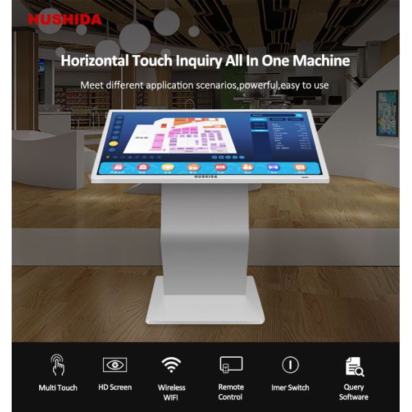 стойка пола сенсорного экрана 65 дюймов с 1080p дисплеем, дисплей киоска цифров с монитором инфракрасн андроида 4K полным HD