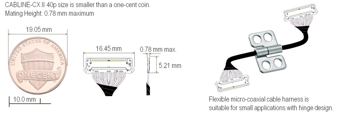 40P кабель без крышки 20978-040T-01 40pin lvds соединитель 0,25 мм проход, горизонтальный тип спаривания