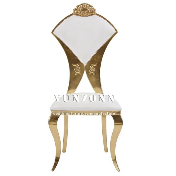 Modern Wedding Furniture Dining Chair High Quality Stainless Steel Cushion Steel Frame Durable Outdoor Use for Hotels Events