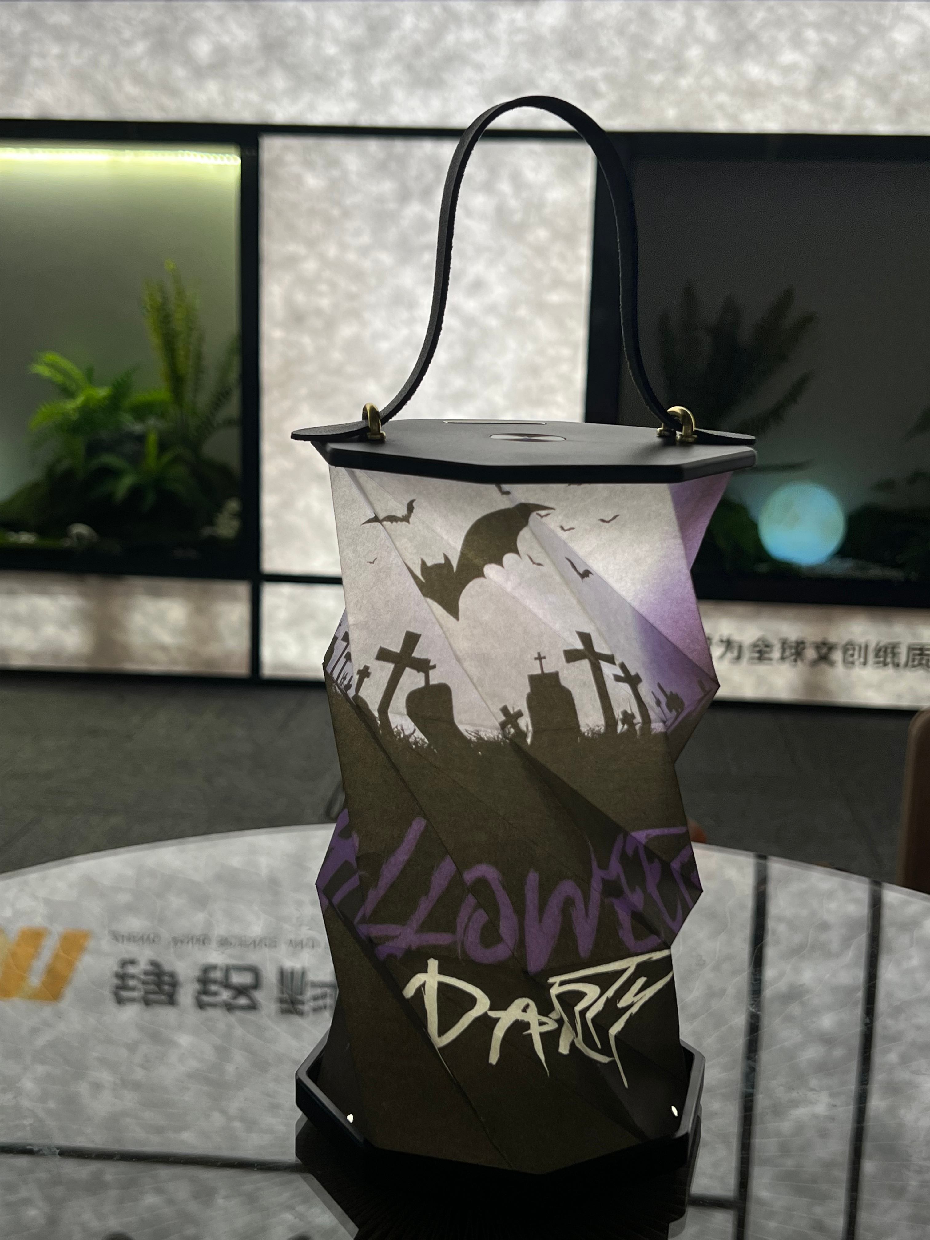 Designer Bedside Folded Paper Lamp Lantern Souvenir Lighting Halloween Gift