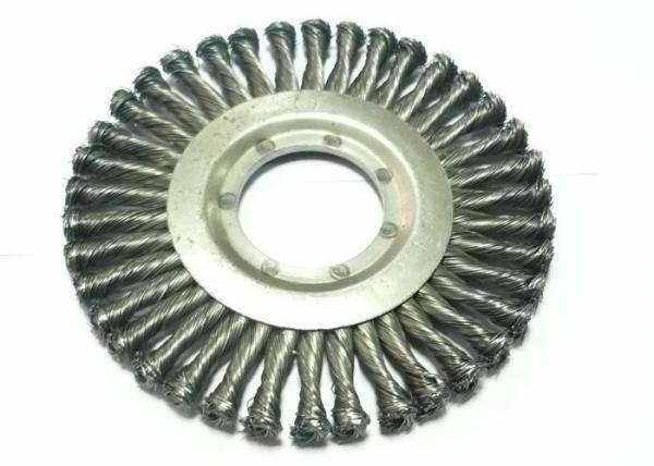 200mm OD Knotted Wire Wheel Brush With 50mm Arbor Hole Applied Cleaning Scale