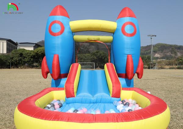 Indoor Outdoor Party Inflatable Bounce House Toddler Bounce House Combo With Ball Pit Slide Basket Trampoline