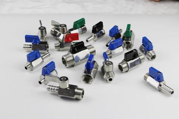API 598 SS Mini Ball Valve Male Threaded SUS201 Lost Wax Casting Full Bore