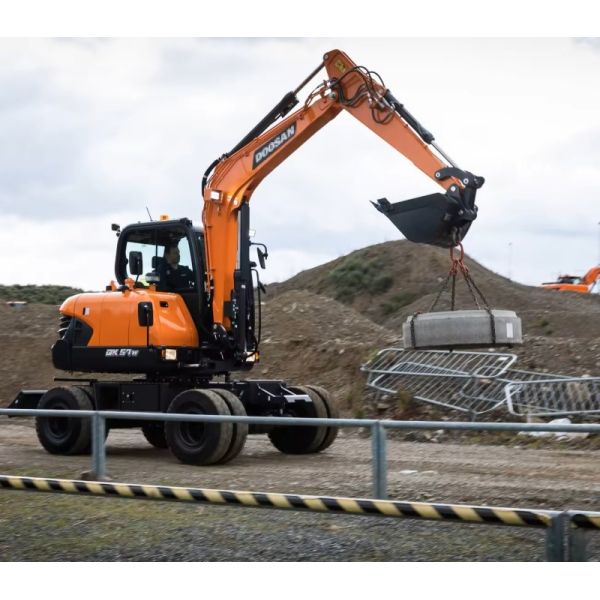 DX55W-7 мини-колесный экскаватор 0,175m3 Доусан Гидравлический экскаватор