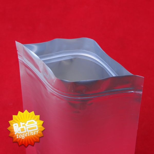 Foil Laminated Plastic Pouches Packaging Reclosable Mylar k Bag Red Mylar Zipper Bag