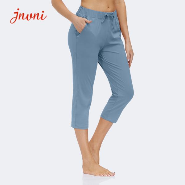 High Waist Lulu Yoga Jogger Pants 250gsm Yoga Capri Leggings With Pocket