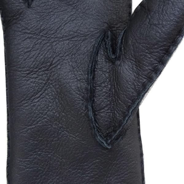 Men Shearling Lamb Fur Winter Gloves Hand Sewing Warm Sheepskin Gloves