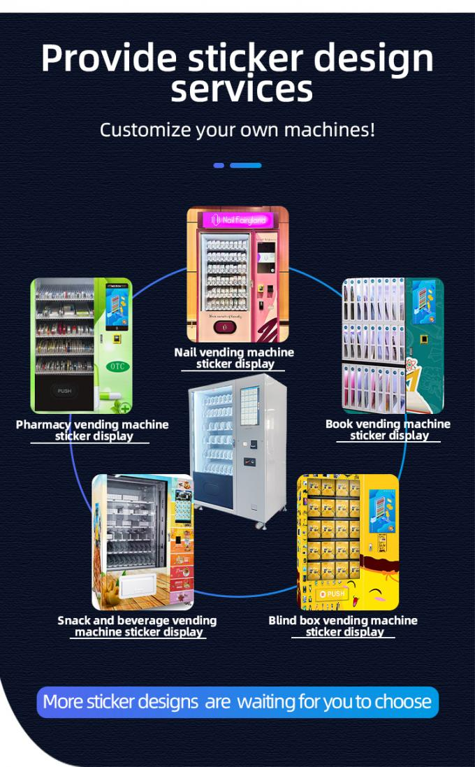 Snack Food Vending Machine Equipped with Large Touch Screen and Top Mounted Light Box for Enhanced Visibility and Vending Performance