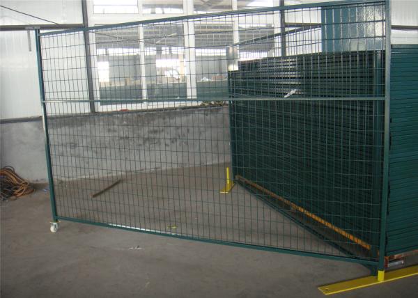 6'X9.6' temporary construction fence frame 1.6/40mm brace1.2/30mm and 16ga  akzolnobel powder coated ral 6004