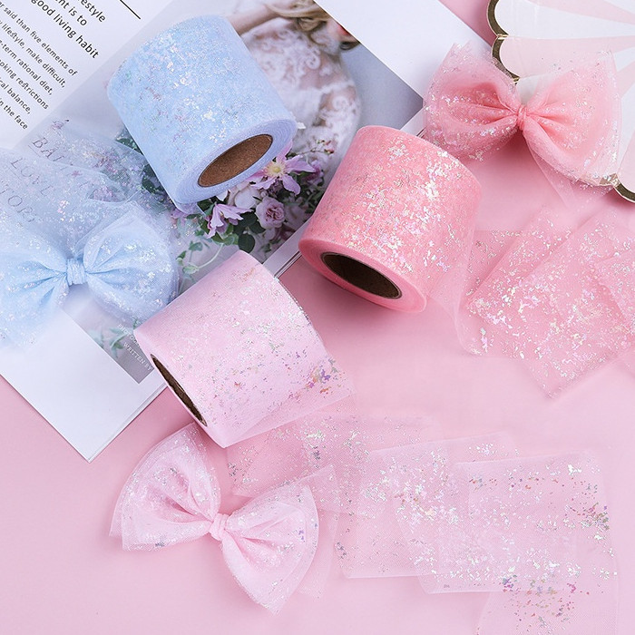 Горячая проштемпелеванная ткань 10gsm οργάντζα 100% полиэстер крена Тюль балетной пачки точек