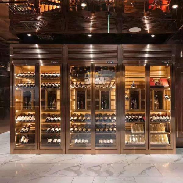 Modern Custom Wine Cabinet Adjustable Temp Electric Wine Cellar Cabinet