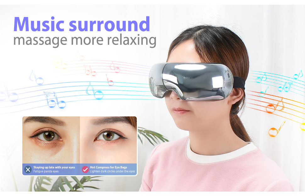 Air Pressure and Beauty Apparatus Eye Care Electric Eye Massage With Heat Wireless