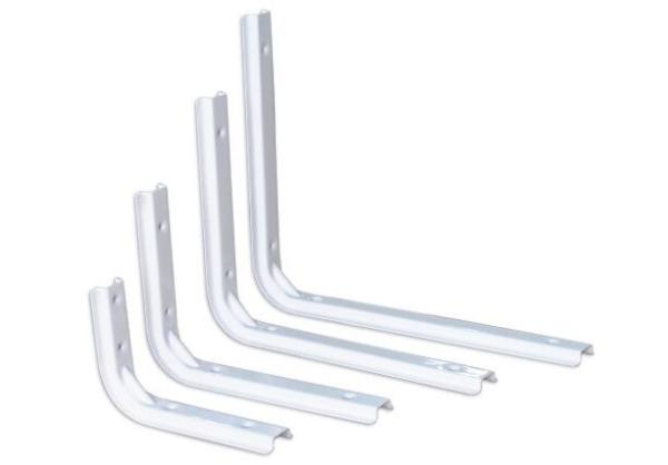 Metal Heavy Duty Floating Desk Brackets , Kitchen Shelf Holders Punching Installation