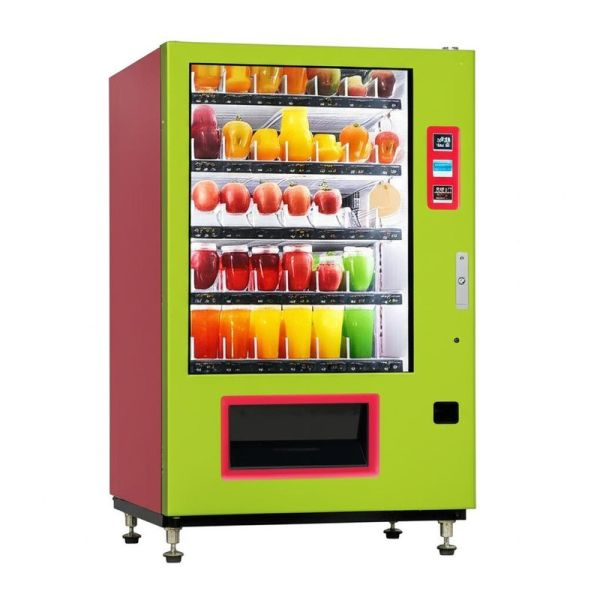 Máquina expendedora de jugo de manzana autoservicio con refrigeración completa de la máquina, esterilización con ozono y monitoreo inteligente para centros comerciales