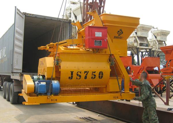 Heavy Duty Concrete Cement Mixer Horizontal Twin Shaft For Block Making Machine