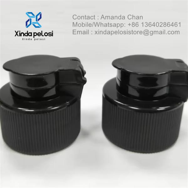 Fábrica de venda por atacado de plástico de limpeza de plástico suave Flip Detergente garrafa tampa com tampa de parafuso