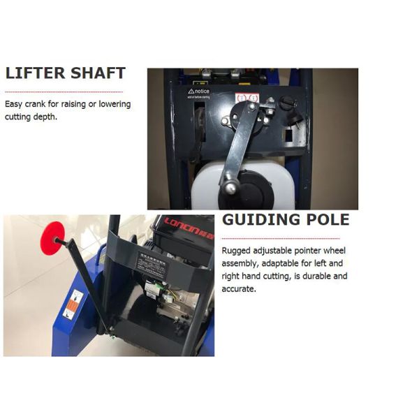 13hp Gasoline Concrete Cutter Manual Push Floor Saw Cutting Machine With 300~500mm Blade Diameter