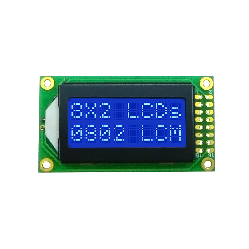Alphanumeric 0802 8x2 LCD Display Module 16 Pin Character STN COB Screen
