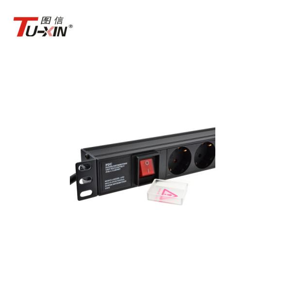 1U  PDU Power Distribution Unit 8 Way Euro Schuko Socket & Plug High Standard