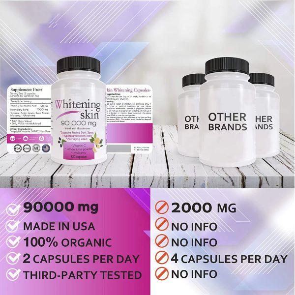 GMP Certificated private label Collagen Capsule 90000mg Beauty for whitening skin beauty product