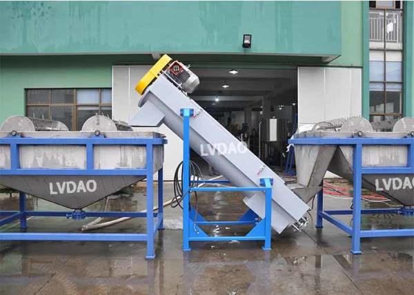 45kw Crusher Plastic Recycling Washing Machine , 304 Stainless Steel Pet Washing Line