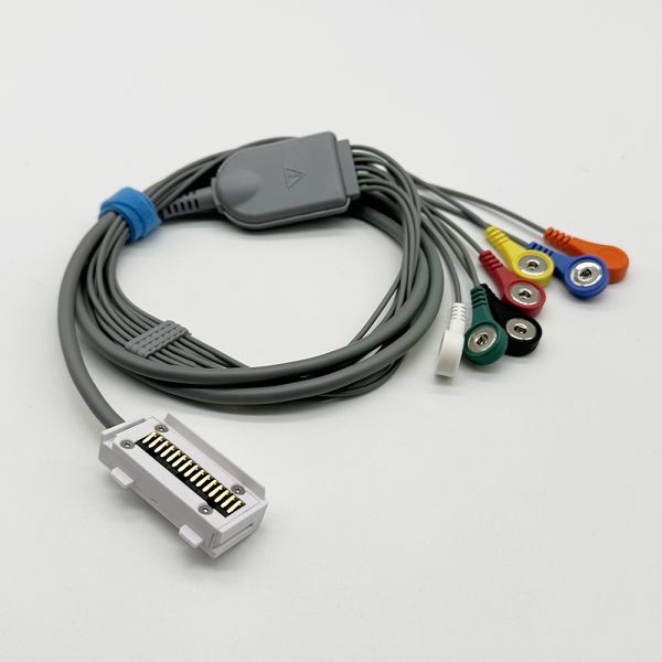 Meditech Cardiup ECG Holter Cable For CardiUP!3 CardiUP!12 7-channel snap connector TPU Jacket