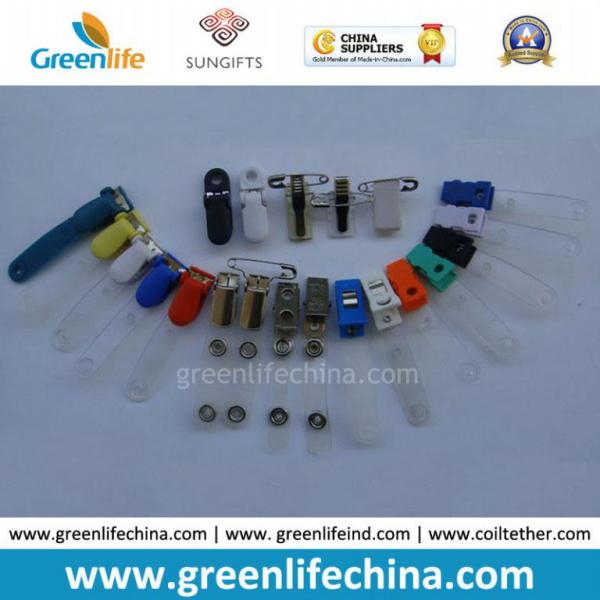 Colored Plastic Lanyard Alligator Lid Clips W/PVC Tape Office Fastener