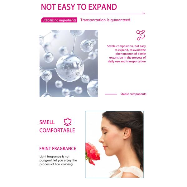 Crème révélatrice pour coloration permanente pour cheveux de salon, concentrations 1%, 3%, 6%, 9%, 12%, moins irritante