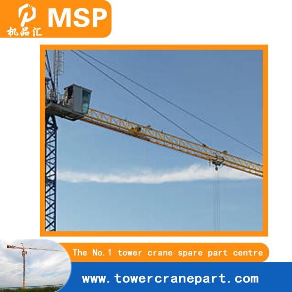 Customized 80m Jib Length Crane With 44.8m-84.5m Free Standing Height