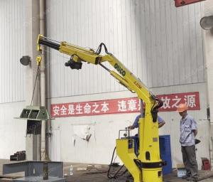 0.5t 5m Marine Foldable Boom Crane For Material Handling