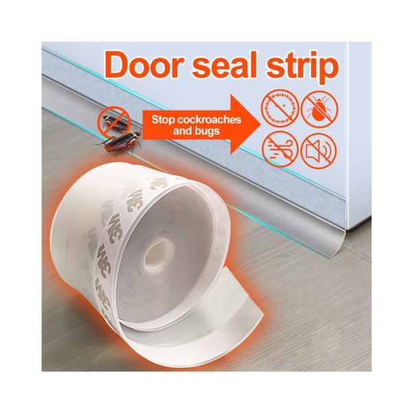 Door Bottom Seal Adhesive Silicone Seal Windproof Sound Proof Sealing Strip