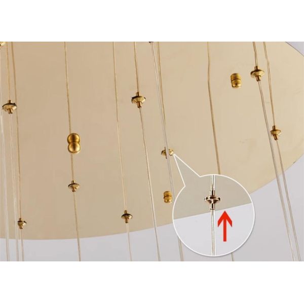 Современный легкий роскошный длинный водопад люстра для двойной виллы лестницы