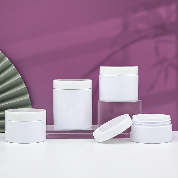 Red Pink Plastic Cream Jars 60mm Wide Mouth 50ml Cream Jar With White Lids