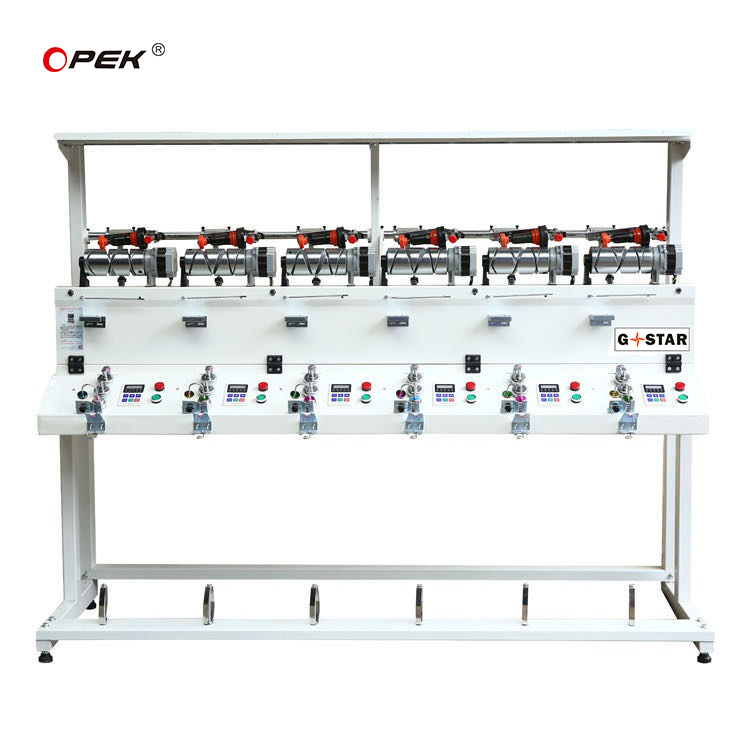 6 Heads Yarn Rewind Machine Thread Rewinding Yarn Winding Machine