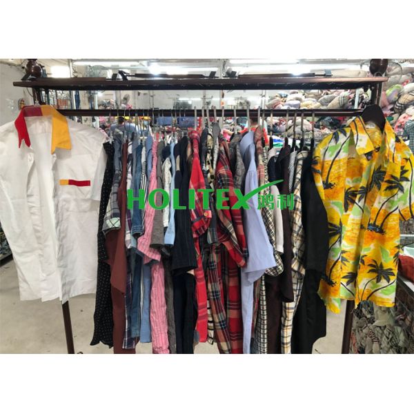 Fashionable Second Hand Mens Short Sleeve Shirts American Style With All Size
