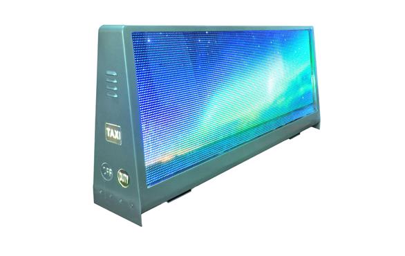 Movable Aluminum 5500 Nits Taxi Roof LED Advertising Screen