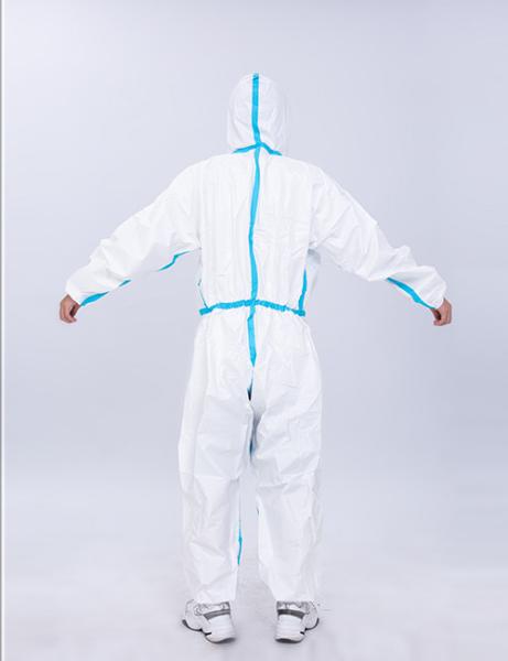 Hospital Breathable PPE Disposable Medical Protective Coverall With Tape