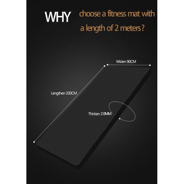 20MM Thick Home Fitness Exercise NBR  Non Slip Yoga Mat For Pilates Gymnastics