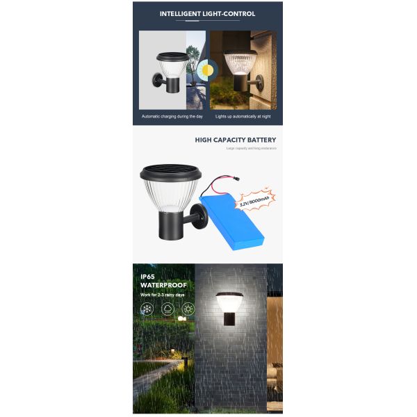 света стены СИД 4.5W современные на открытом воздухе солнечные для вилл дворов