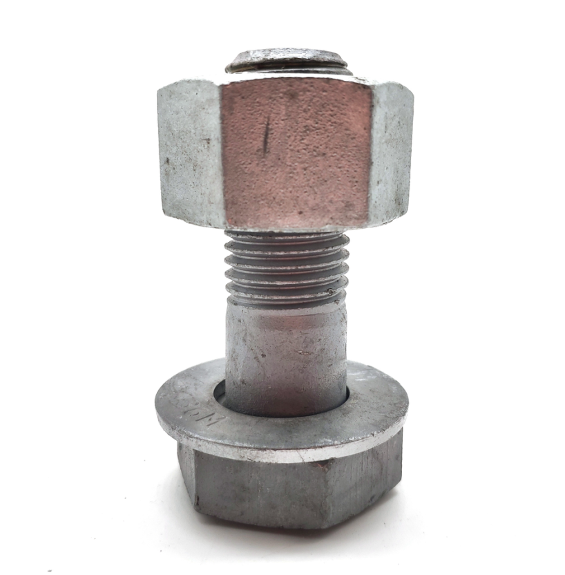 M16 HDG Cerrojo eléctrico de cabeza hexadecimal con tuerca hexadecimal y acero de lavadora de grado 8.8/6.8 óxido negro