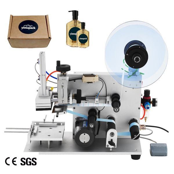 Semi-Automatic Tabletop Flat Label Machine For Clothes Packaging Bags Hang Tag Label Applicator