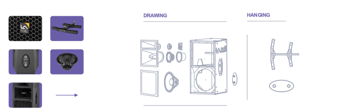 La-155 Three Way full frequency speaker La Series / Matrix Speaker