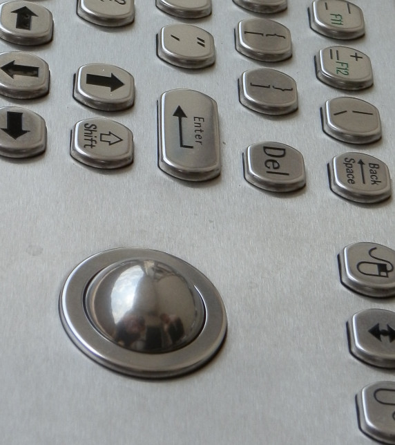 Клавиатура ПК металла Маунта панели промышленная с водоустойчивым Trackball