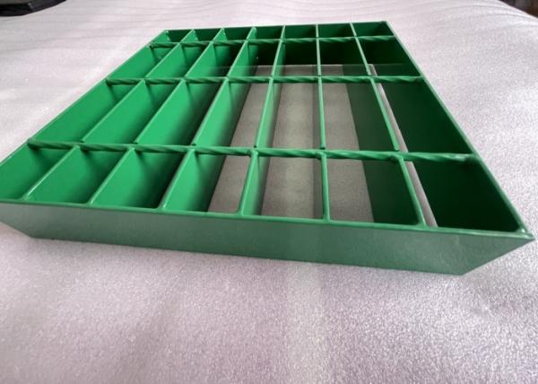 Green Powder Coated Steel Bar Grating for Walkways 6M Length