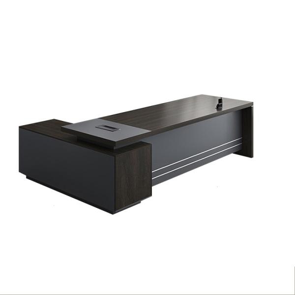 Luxo Moderno Design de Madeira Executivo L-Forma Mesa do Presidente para Mobiliário de Escritório
