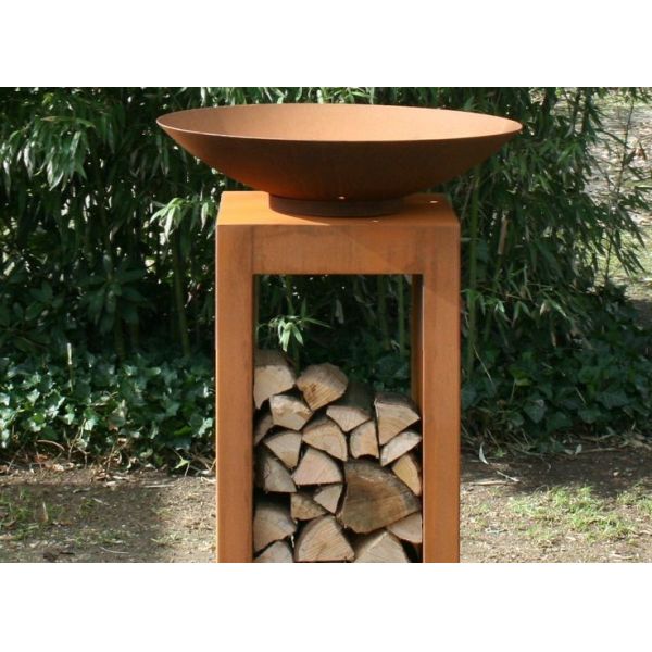 Modern Cooking Charcoal Barbecue Grill Corten Steel Outdoor Fire Bowl BBQ