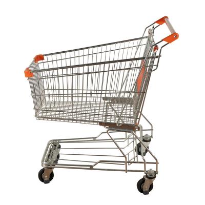 Metal de compra Mesh Cage Powder Coating da grande capacidade do trole 125L do supermercado êxito de vendas do estilo de Ásia