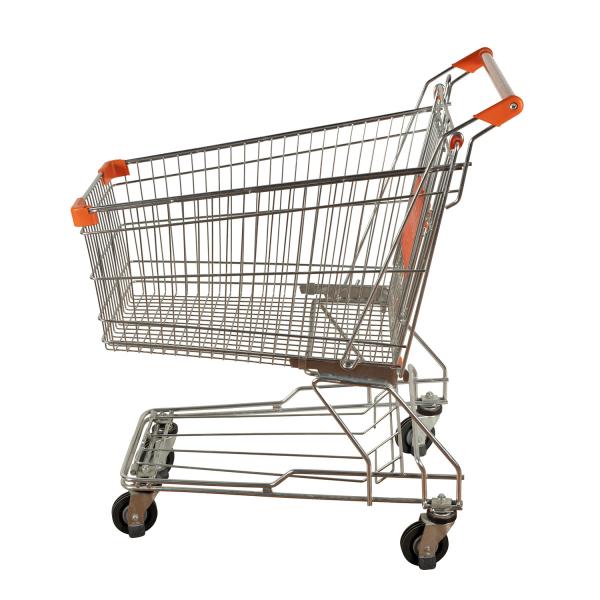 Metal de compra Mesh Cage Powder Coating da grande capacidade do trole 125L do supermercado êxito de vendas do estilo de Ásia
